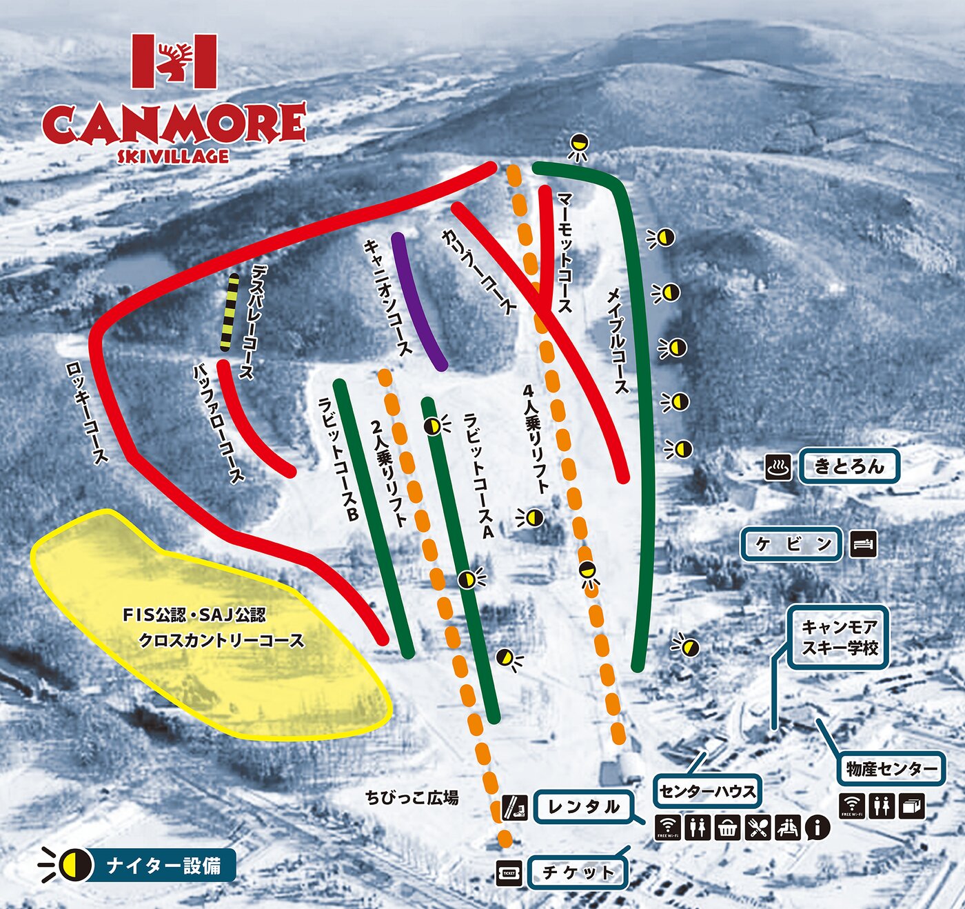 Canmore雪道地圖